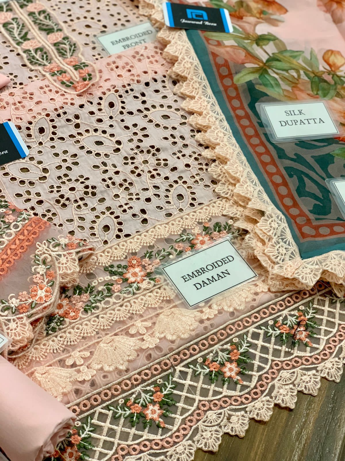 Noor By Saadia Asad New Wz-026 Luxury Lawn Chikankari Emb With Pure Silk Duppata 25