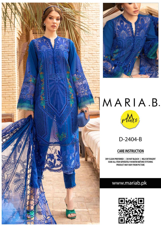 Maria b Shiffli New Wz-027 Luxury Lawn  Emb With Organza Duppata 25
