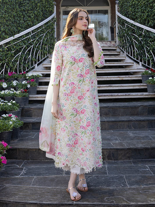 Izel Wz-031 Premium Pure Luxury Lawn Emb With Chiffon Duppata 25