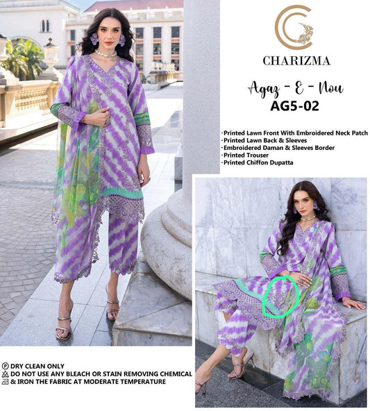 Charizma AG5-02 Premium Pure Lawn 9mm Seq Work 2025