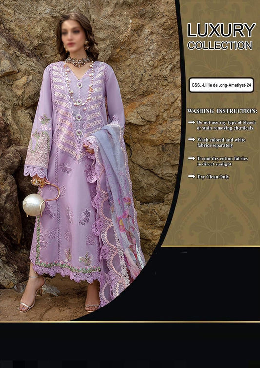 On Sale Crimson CSSL lillie de jong Premium Pure Lawn 2025