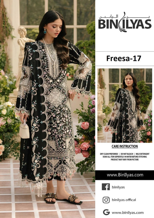 BIN ILYAS CROSS STICH LUXURY CHIKENKARI LAWN 2025