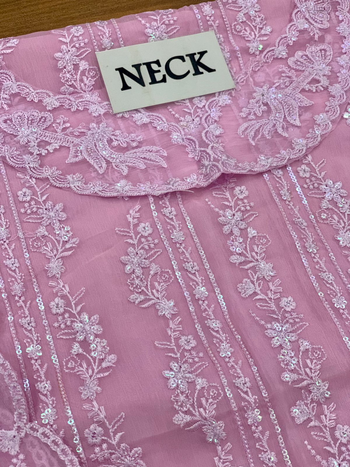 Azure Most Beautiful Pink Design Pure Chiffon Dress Party Wear 2025