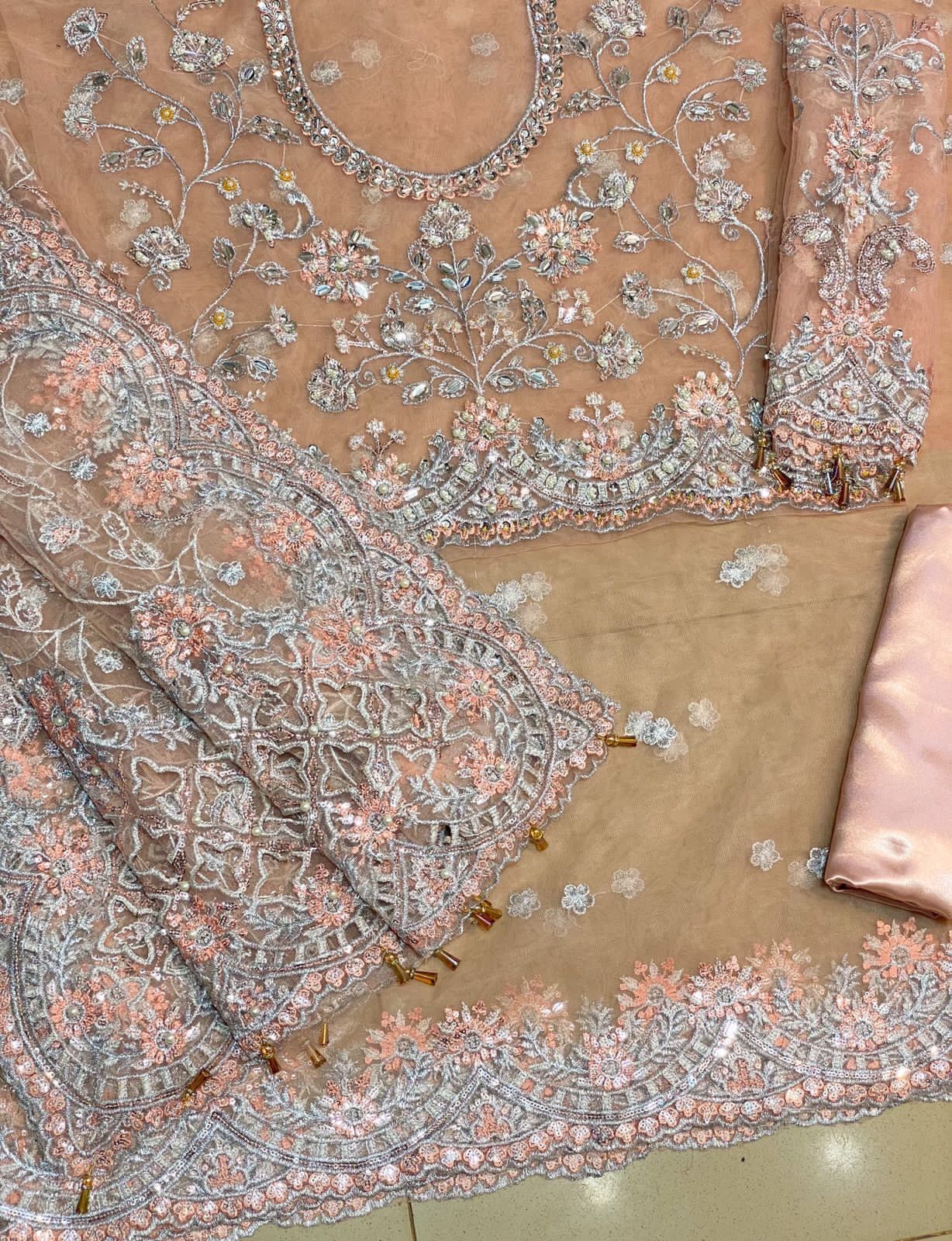 Maria B Most Hot Saree Soft Net 2025