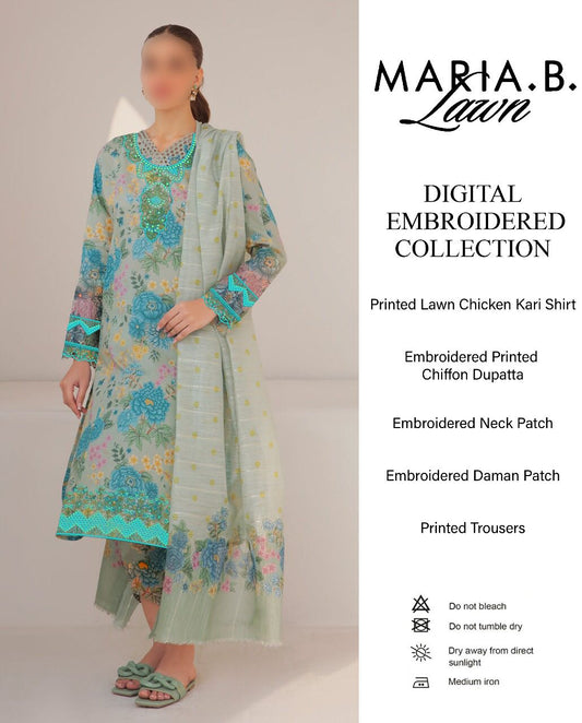 Maria b Floral New Design With Chiffon Duppata 2025