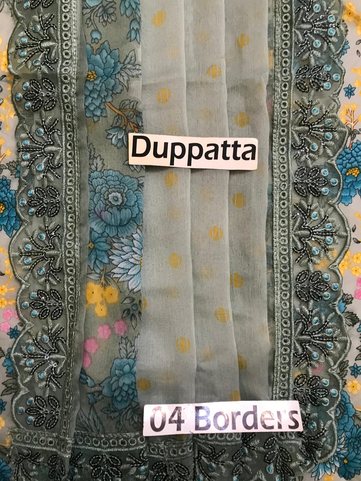 Maria b Floral New Design With Chiffon Duppata 2025
