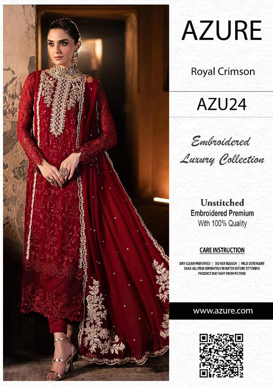 Azure AZU24  Semi Pure Chiffon Party Wear Dress 2025
