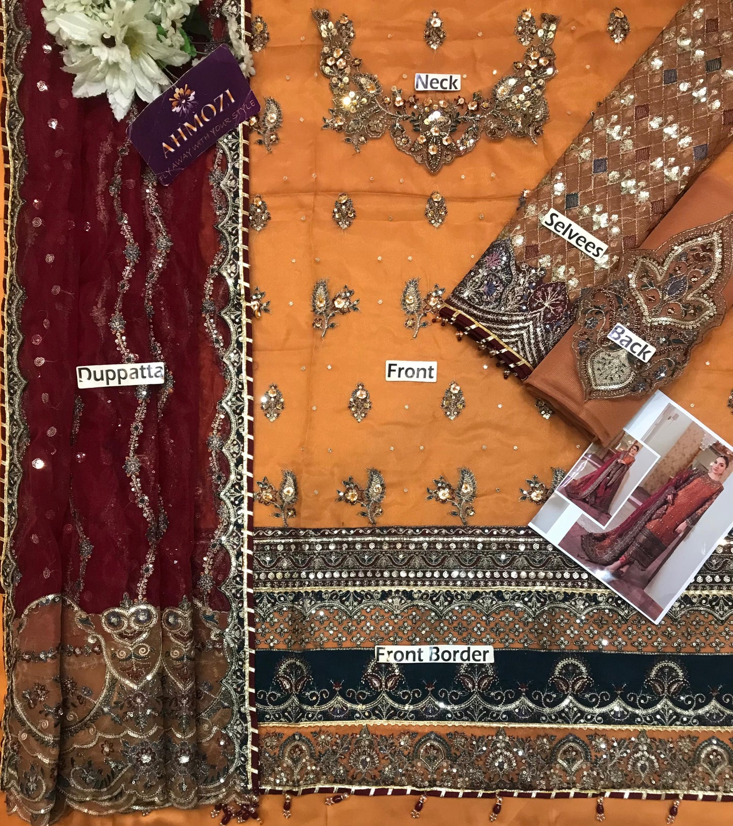 Baroque Emb Bridal Khaadi Net Wedding & Party Wear Dress 2025