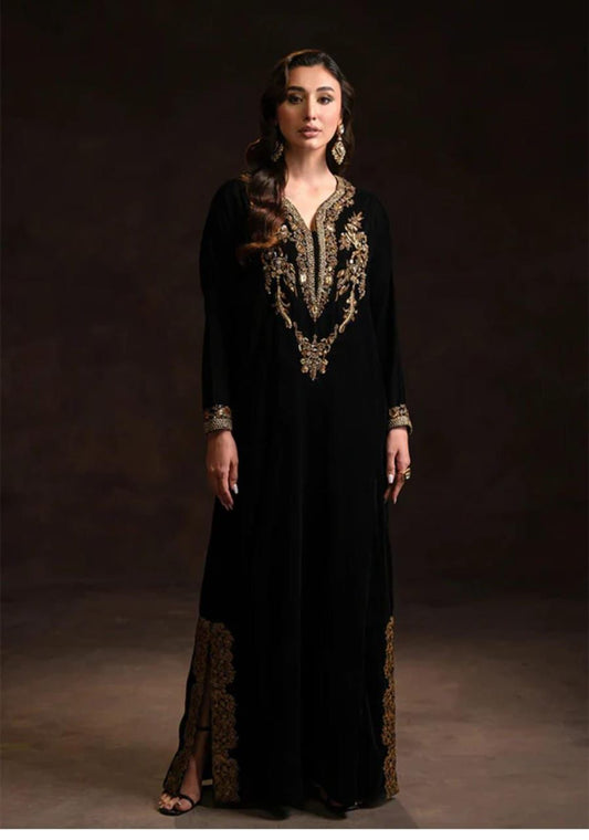 Black Velvet Dress Amaara Khan