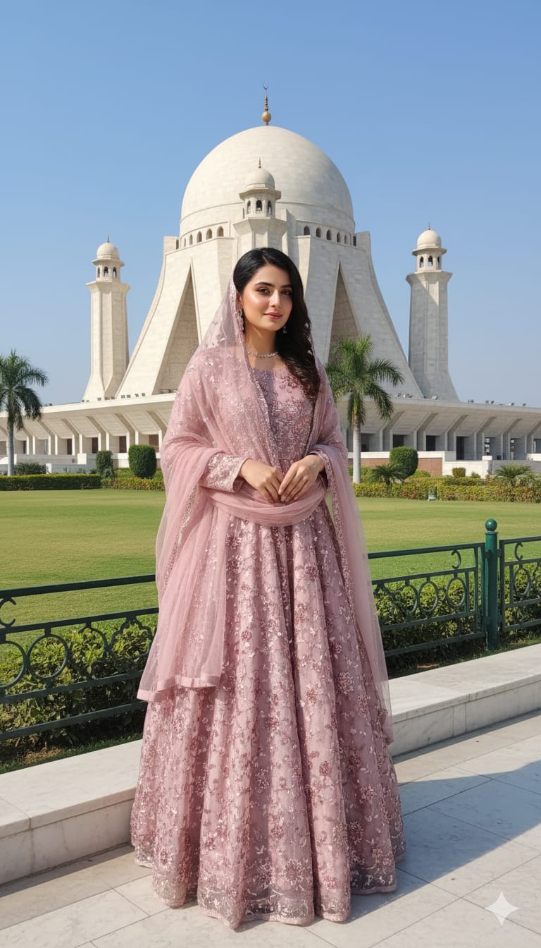 Wearza Wz-10 T Pink Color Bridal Maxi Stitched For New Bride 2025