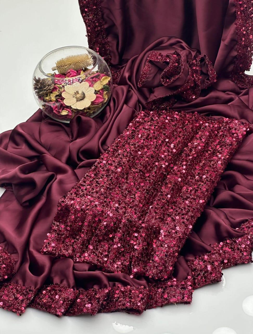 Wearza Indian Silk Beautiful Saree In 7 Colors