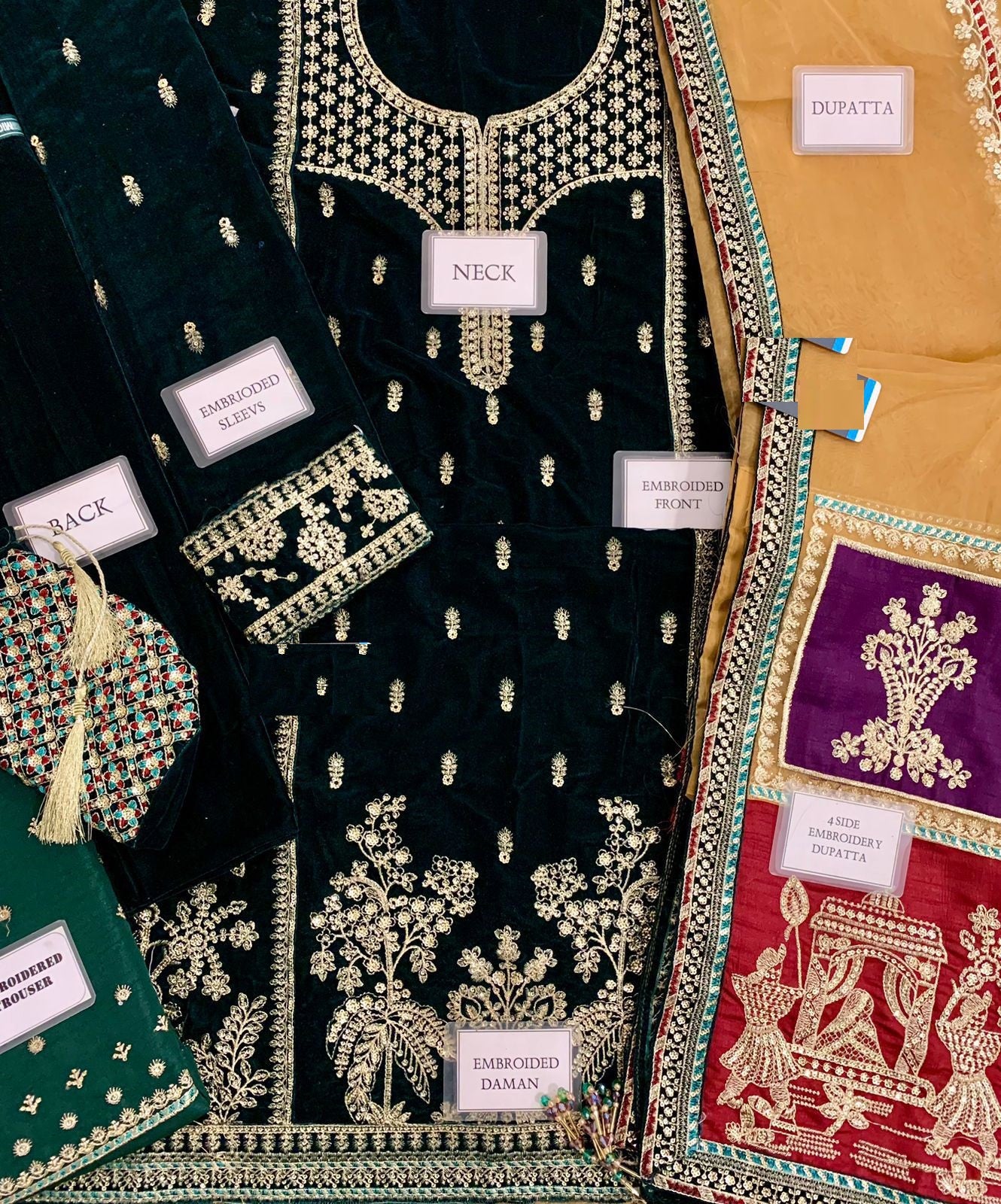 Jazmine Chandni Velvet With Organza Duppata Most Hot Demanded Dress 2025