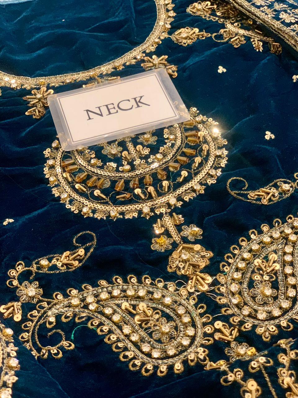 Agha Noor Velvet 9000 Micro Navy Hot Design 2025