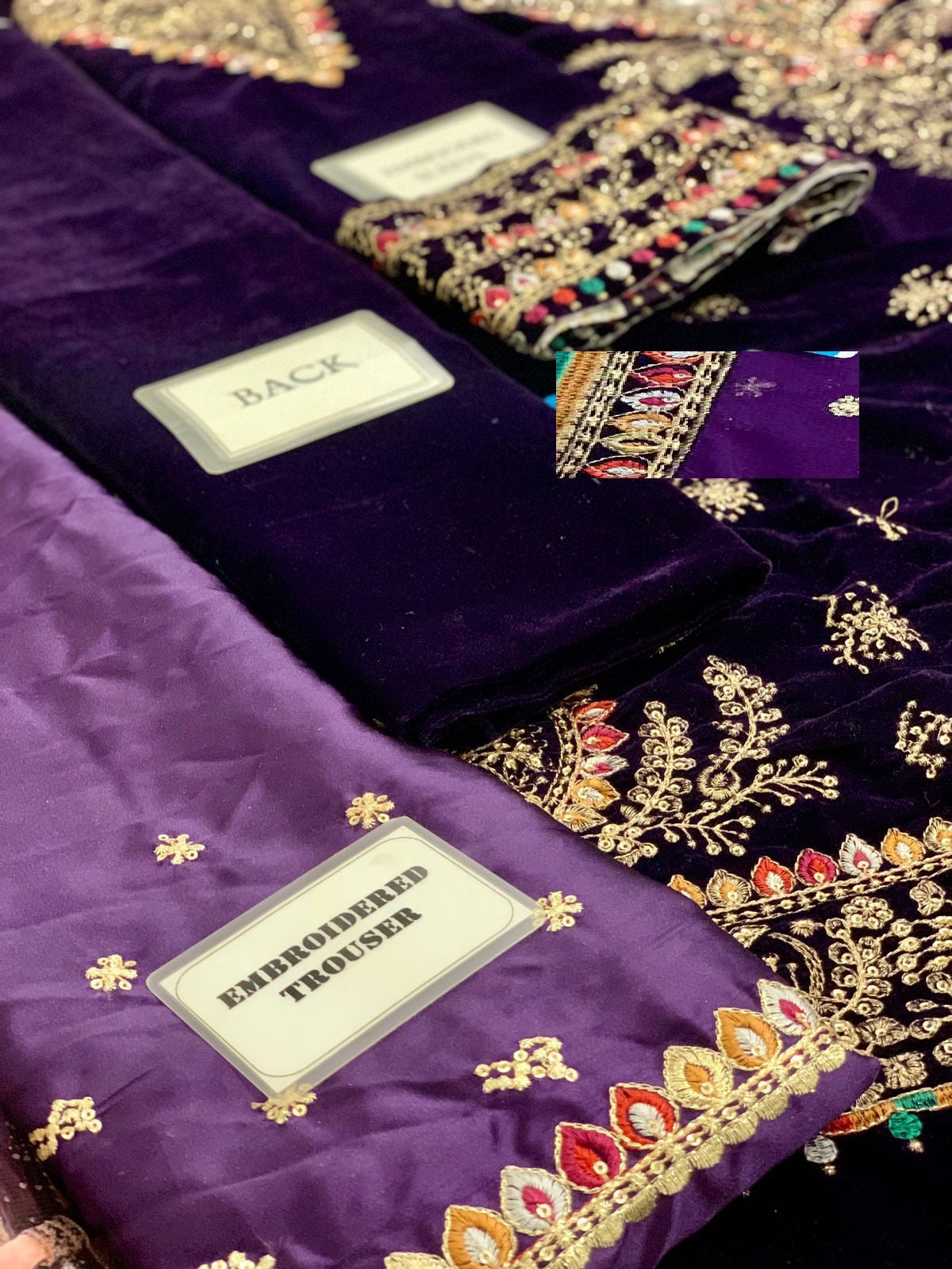 Jazmin Chandni Wz-06 Navy Beautiful Velvet Dress 2025