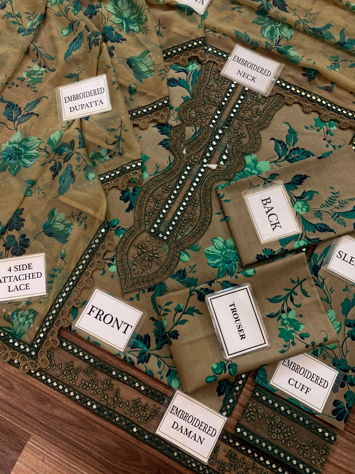 Aneela’s New Classy Color Hit Code Wz-039 Premium Pure Lawn Emb With Chiffon Emb Duppata 25