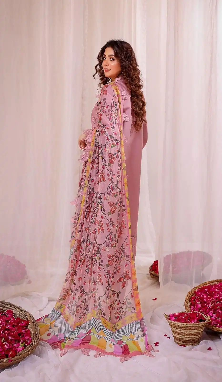 Limelight Beautiful Dhanak Emb Dress With Wool Shawl 2025