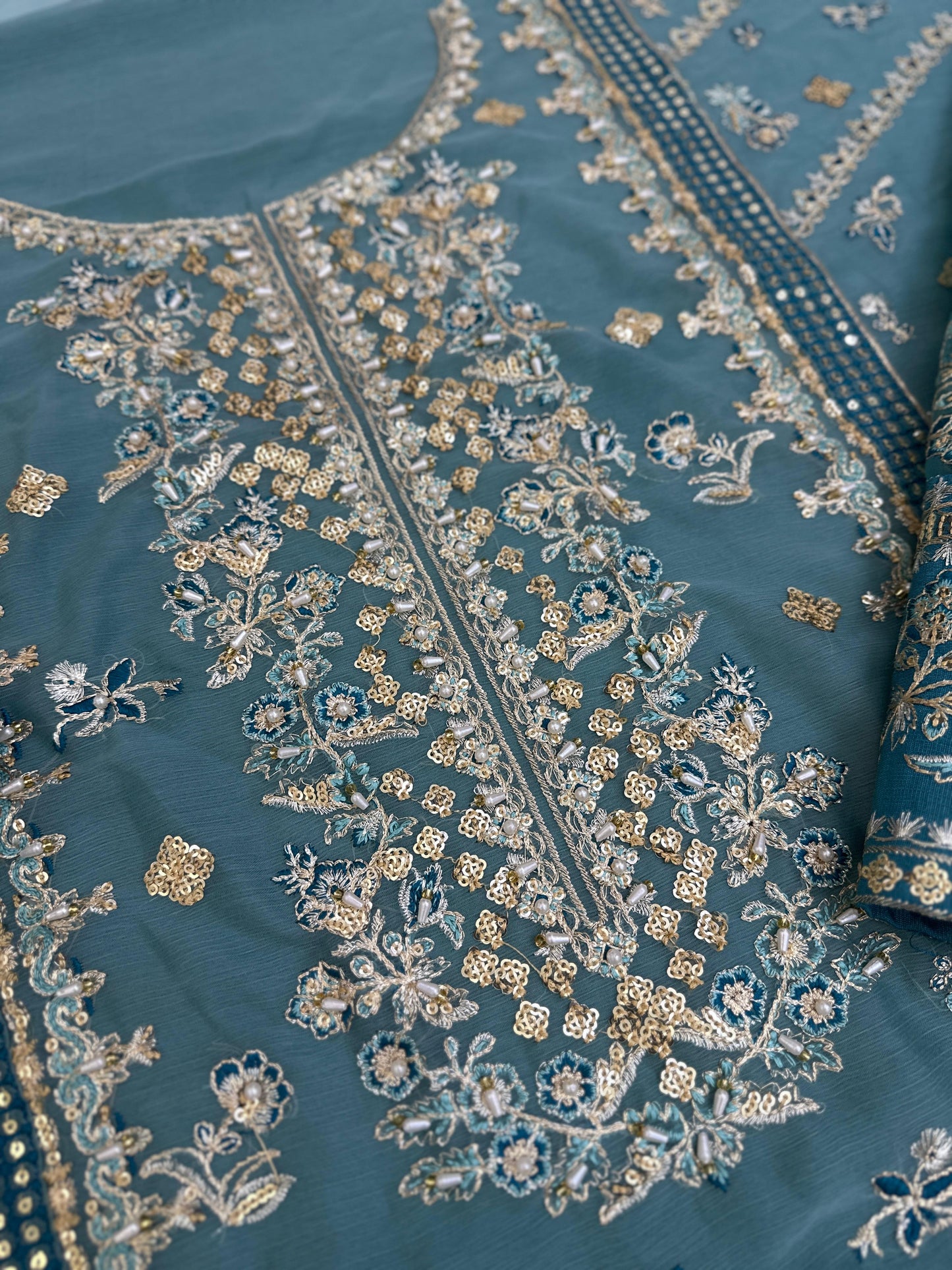 Charizma Wz-08 Luxury Beautiful Chiffon Emb Dress 2025