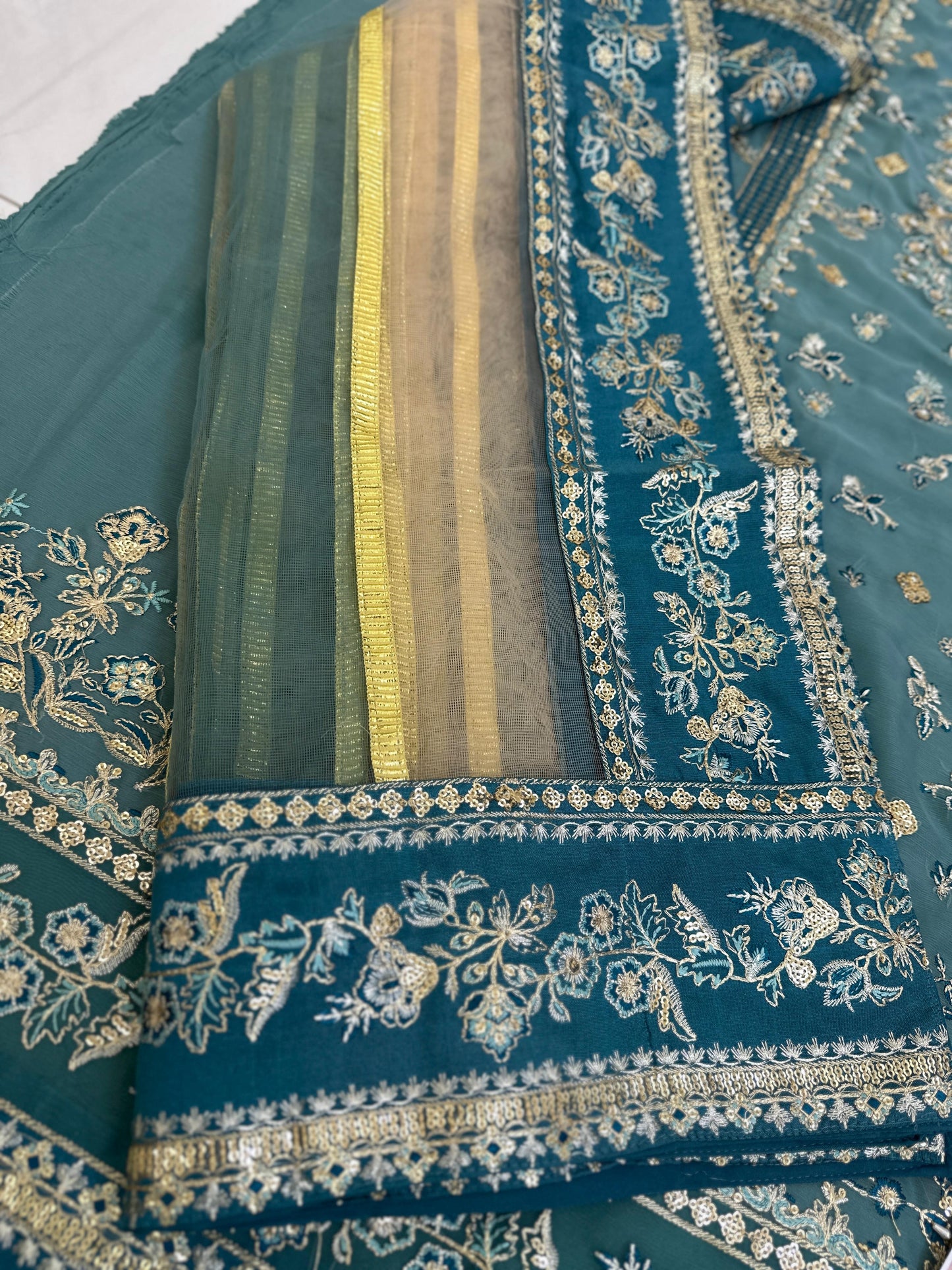 Charizma Wz-08 Luxury Beautiful Chiffon Emb Dress 2025