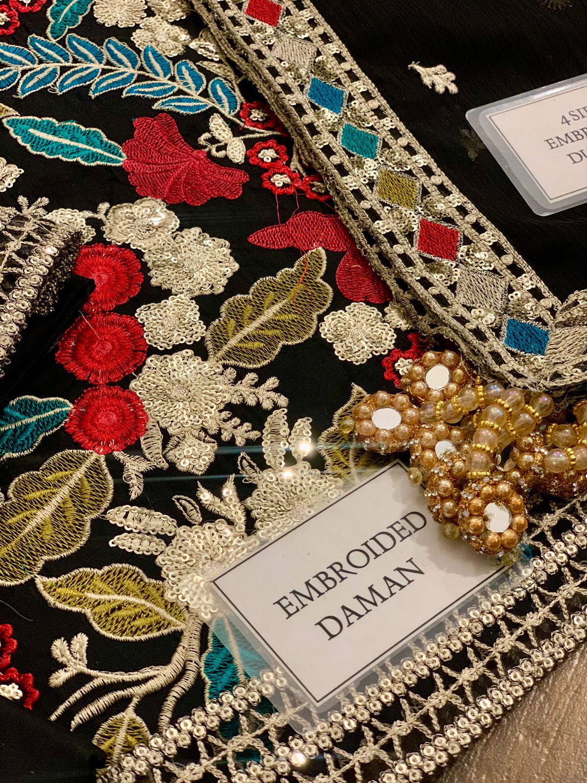 Haseen Mehnaaz Wz-09 Floral Velvet Dress 2025