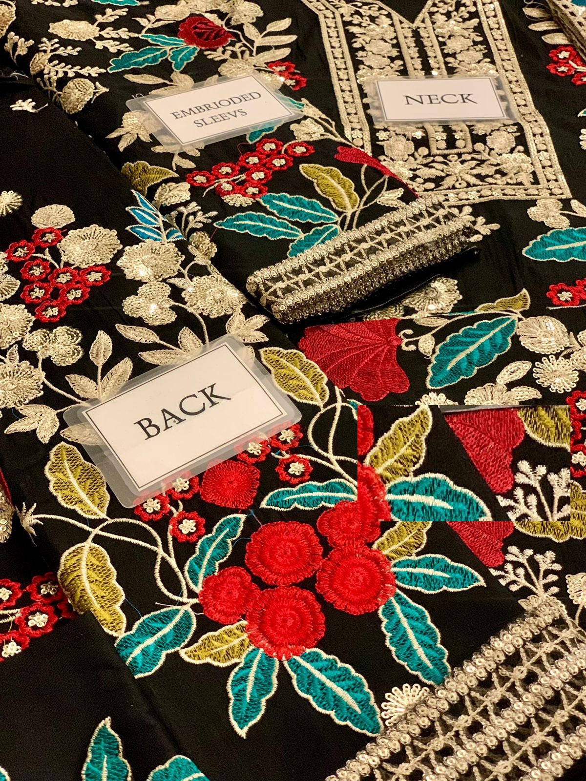 Haseen Mehnaaz Wz-09 Floral Velvet Dress 2025