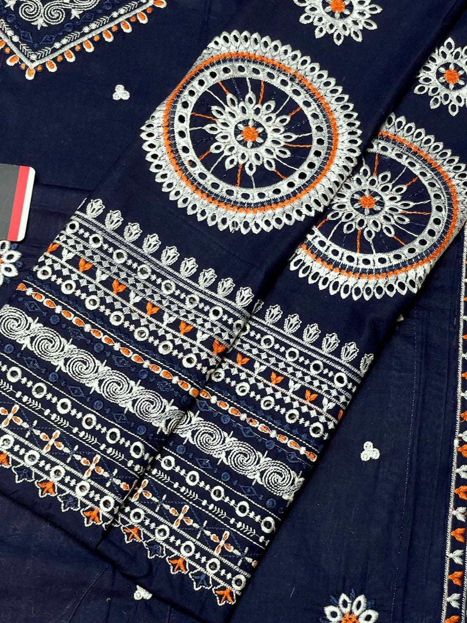 Erum Khan New Classy Wz-40 100% Cotton Emb With Dori SIlk Duppata 25