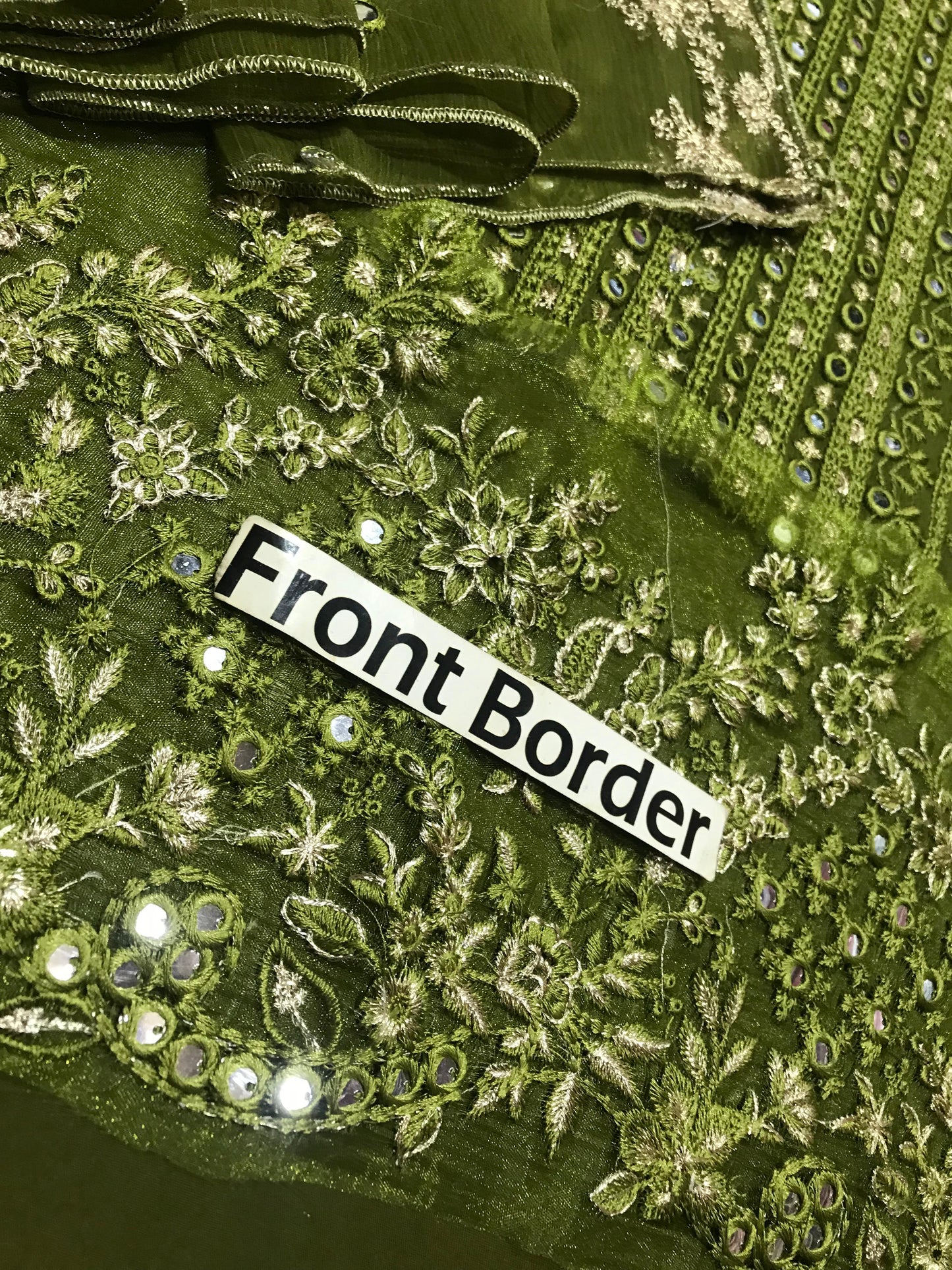 Azure X Laiba Khan Chiffon Green Mehndi Most Beautiful 9mm Work Dress 2025