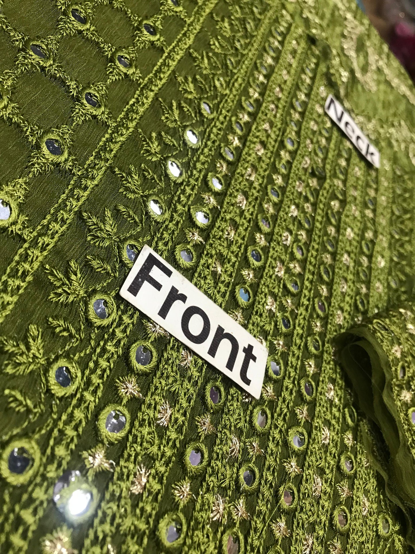 Azure X Laiba Khan Chiffon Green Mehndi Most Beautiful 9mm Work Dress 2025