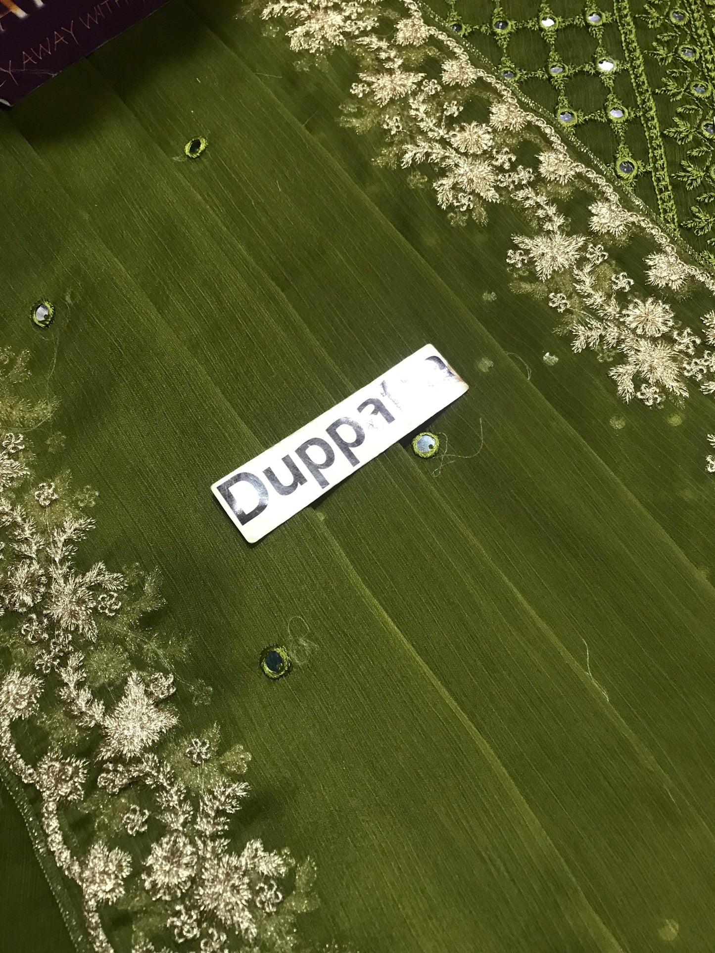 Azure X Laiba Khan Chiffon Green Mehndi Most Beautiful 9mm Work Dress 2025