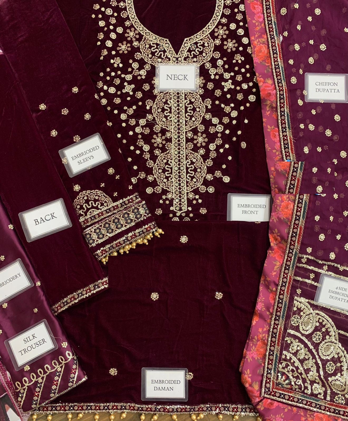 Jazmine Chandni Wz-3 Velvet With Charmause Silk Duppata Most Hot Demanded Dress 2025