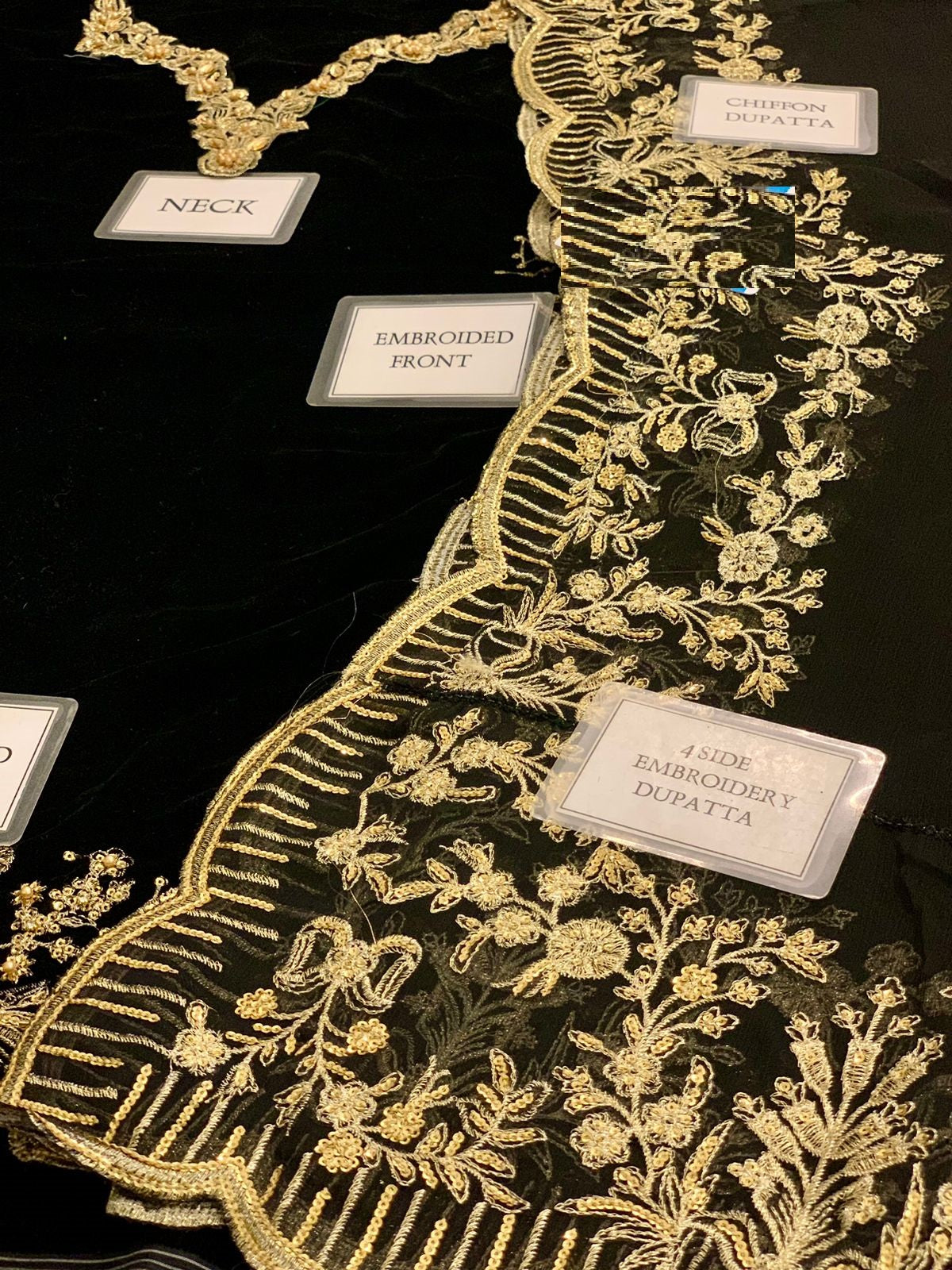 Iznik Wz-2 Black Gold Premium Velvet Most Beautiful Dress 2025