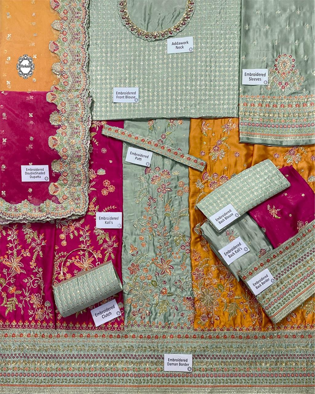 Baroque Wz=23  Luxury Formal Bridal Wedding Special Lehenga Choli For Mehndi Events