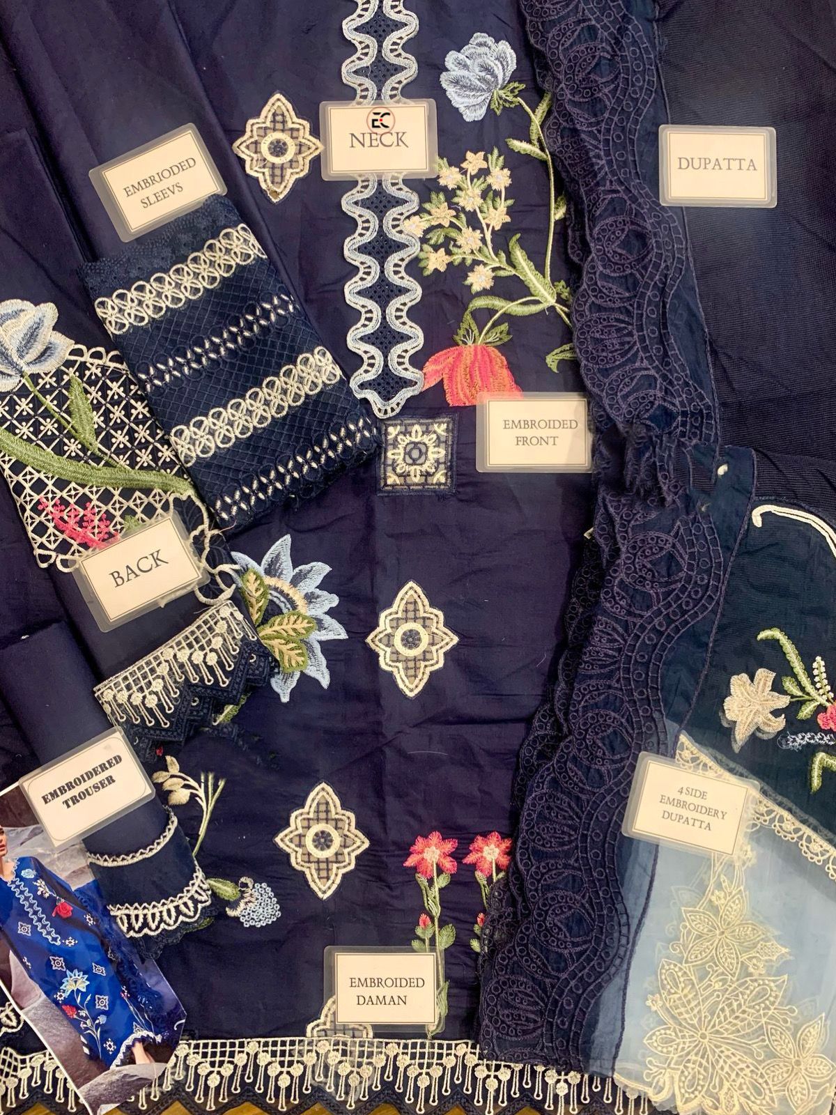 Crimson Luxury Midnight Blue Most Demanding Premium Pure Lawn