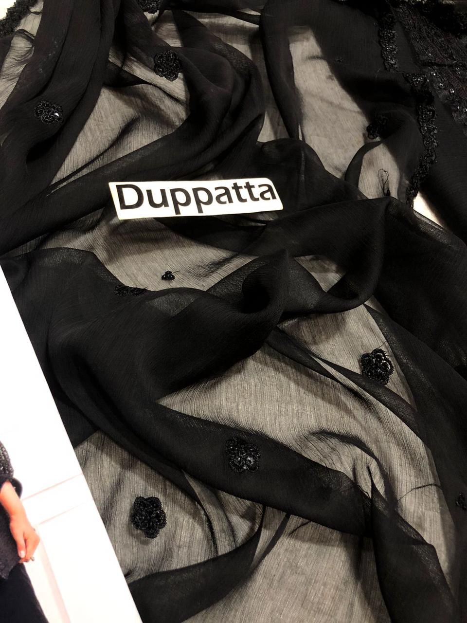 Baroque Wz-98 Pure Chiffon Most Demanding Design Red & Black