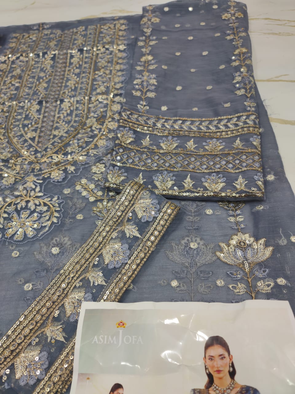 Asim Jofa Wz-073 Semi Pure Chiffon Most Demanding Dress 25