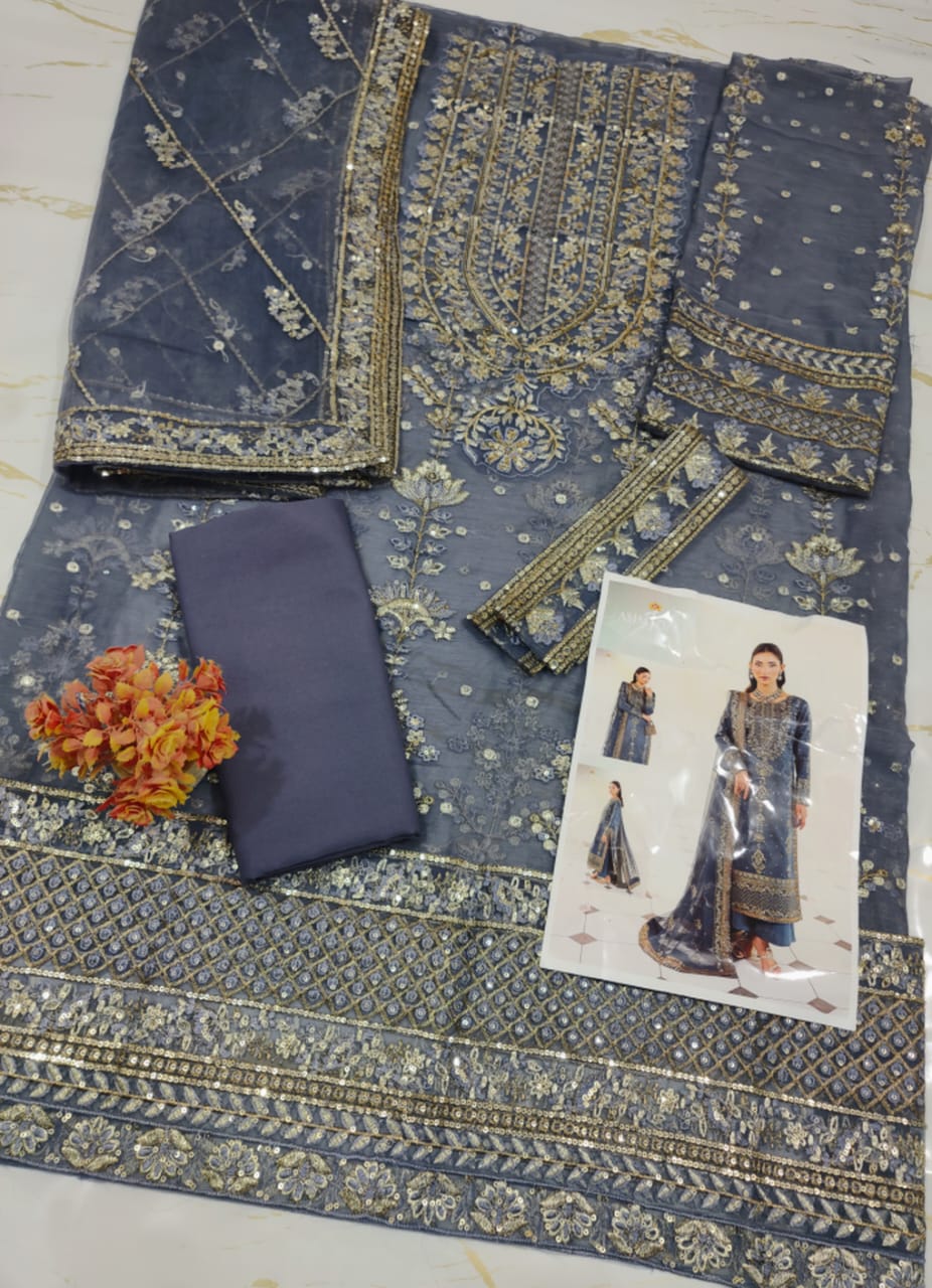 Asim Jofa Wz-073 Semi Pure Chiffon Most Demanding Dress 25