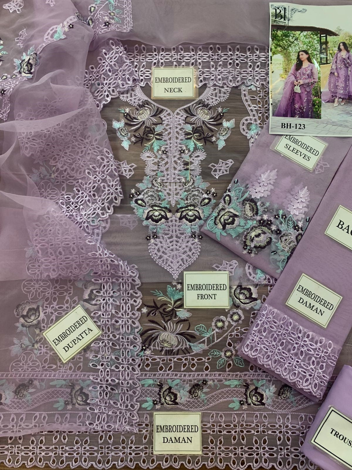 Wearza Wz-02 Most Demanding Premium Organza Chikankari Dress 25