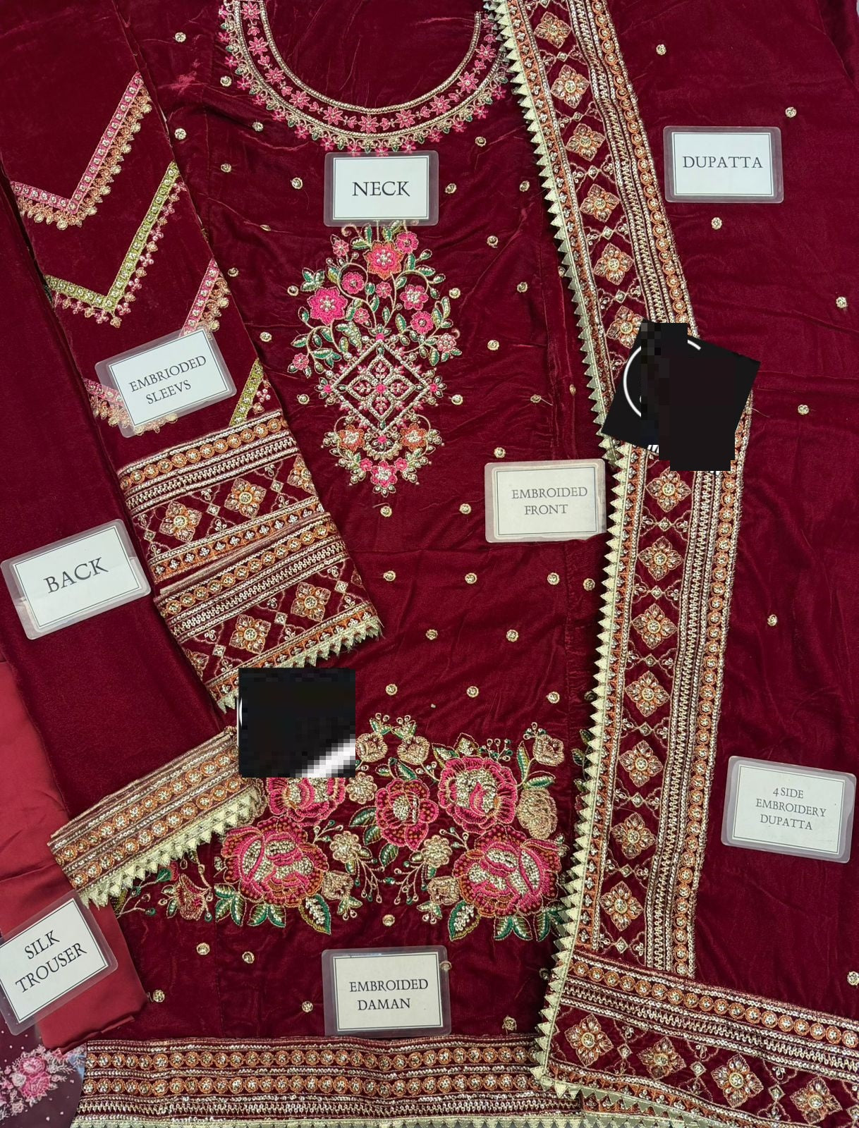 Aneela's Acv-Vt-12-A Red Most Demanding Velvet Design 2025