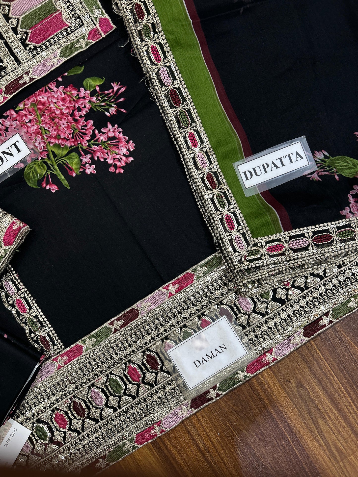 Sabyasachi Wz-093 Premium Pure Lawn Dress With Chiffon Emb Duppata 26