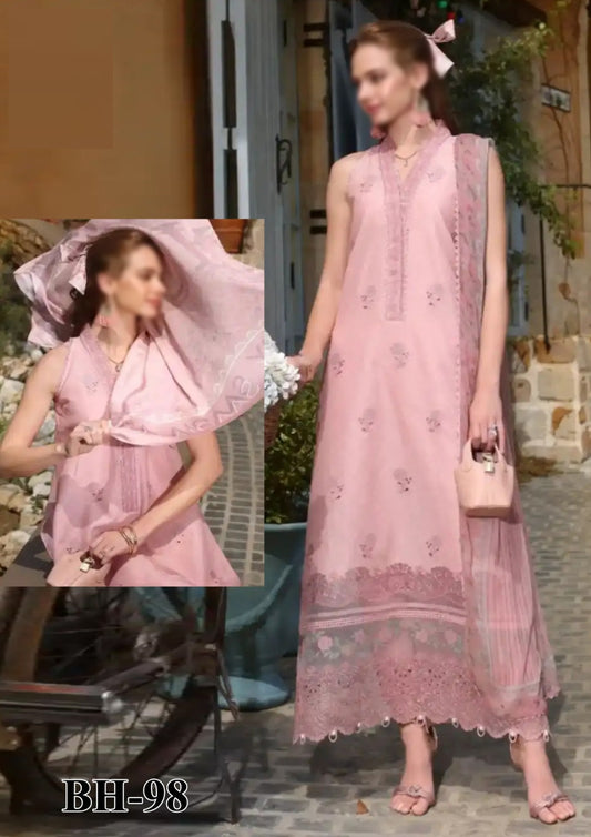 Wearza Wz 302 Premium Pure Lawn Dress With Chiffon Duppata 26