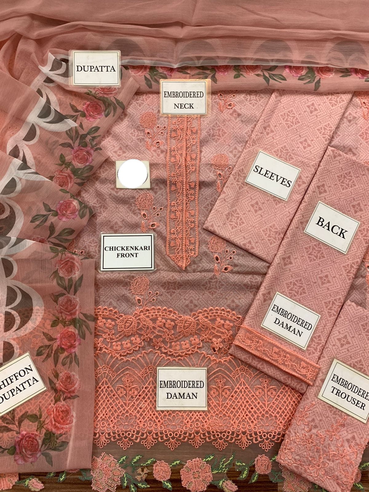 Wearza Wz 302 Premium Pure Lawn Dress With Chiffon Duppata 26