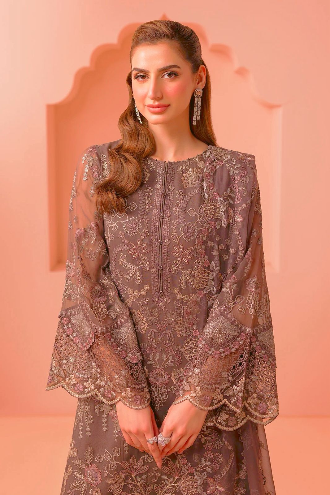 Wearza Wz=034 Bhimber Pure Chiffon Heavy Dress 2026