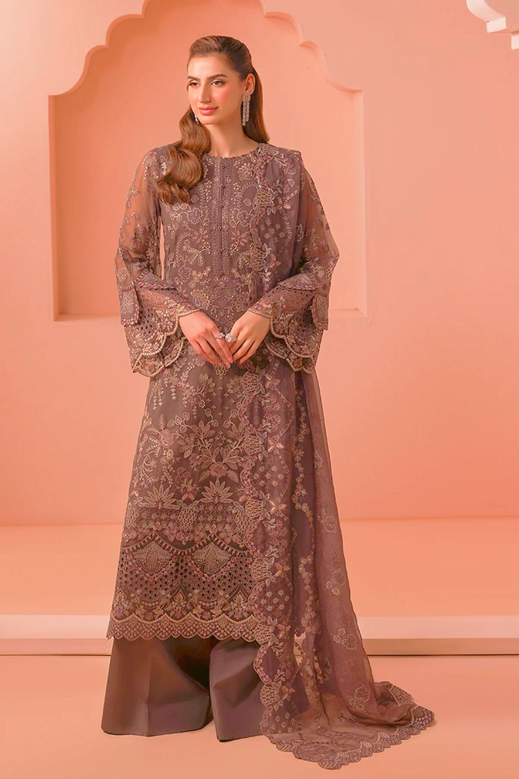Wearza Wz=034 Bhimber Pure Chiffon Heavy Dress 2026