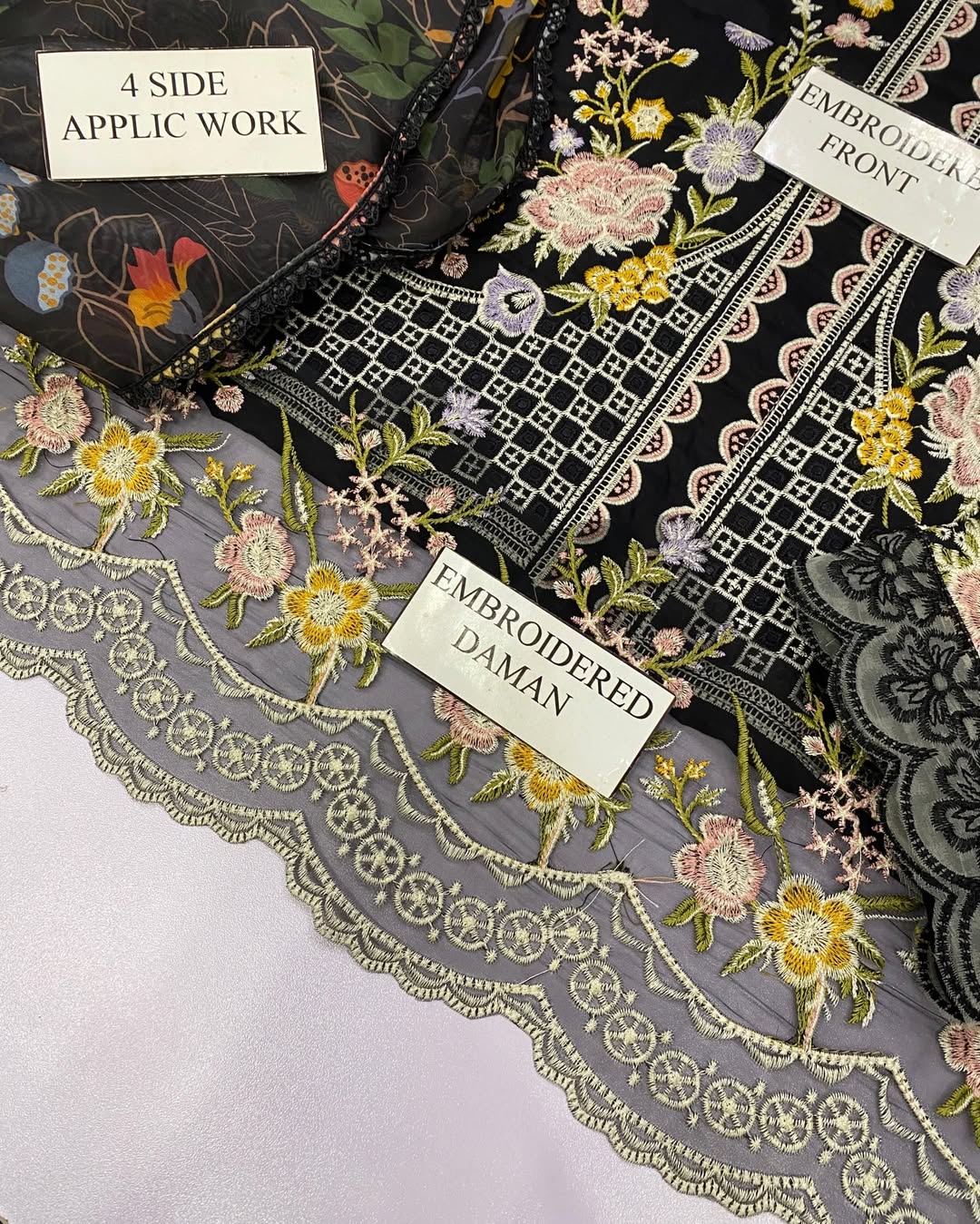 Maryam Hussain Wz-09 Premium Pure Cotton Chikankari With Silk Emb Duppata 26