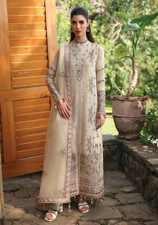 Qalamkar Wz-09 Premium Chikankari Lawn With Chiffon Emb Duppata 26