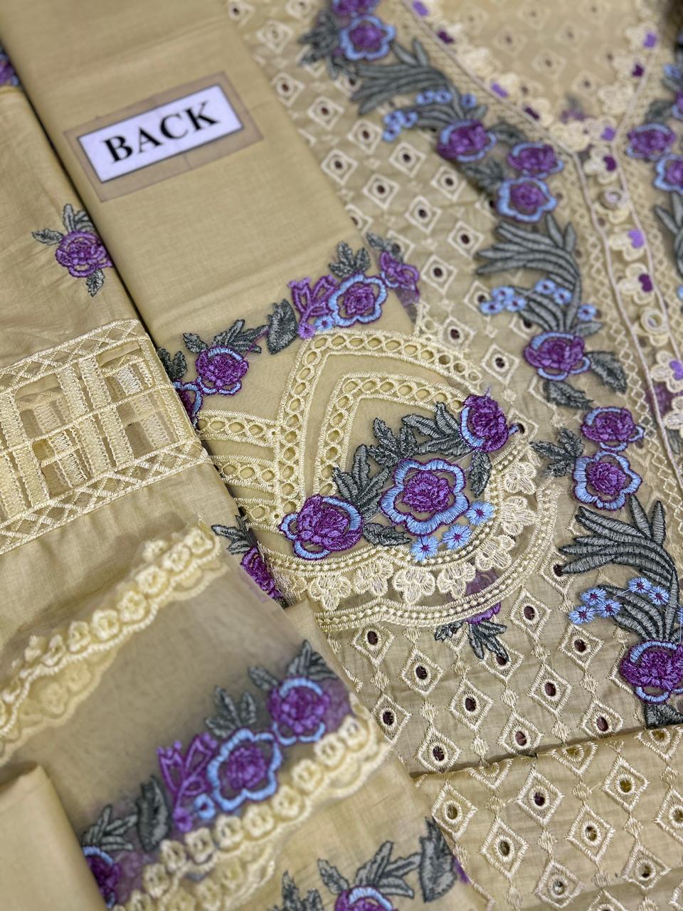 Jade Ombre X Dananeer Lemon Premium Pure Lawn Dress With Silk Emb Duppata 26