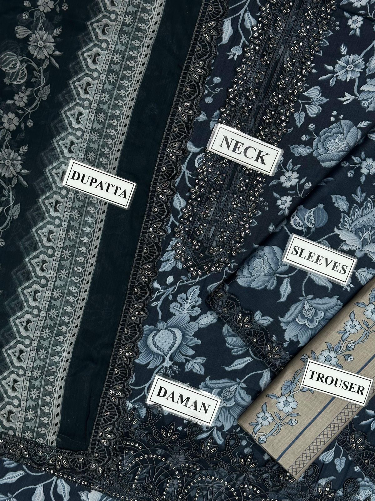 Wearza Wz-93 Premium Chikankari Lawn With Chiffon Emb Duppata 26