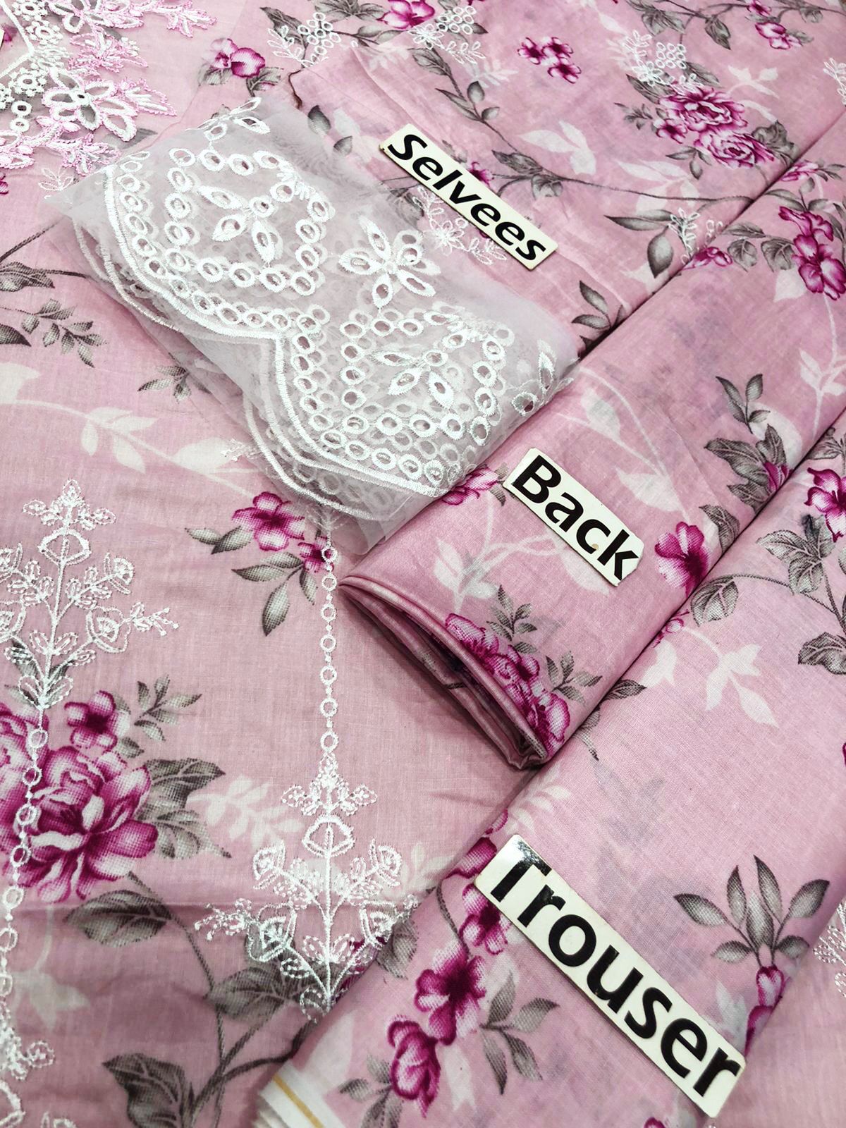 Neeshay PECHE Premium Pure Lawn With Chiffon Emb Duppata 26