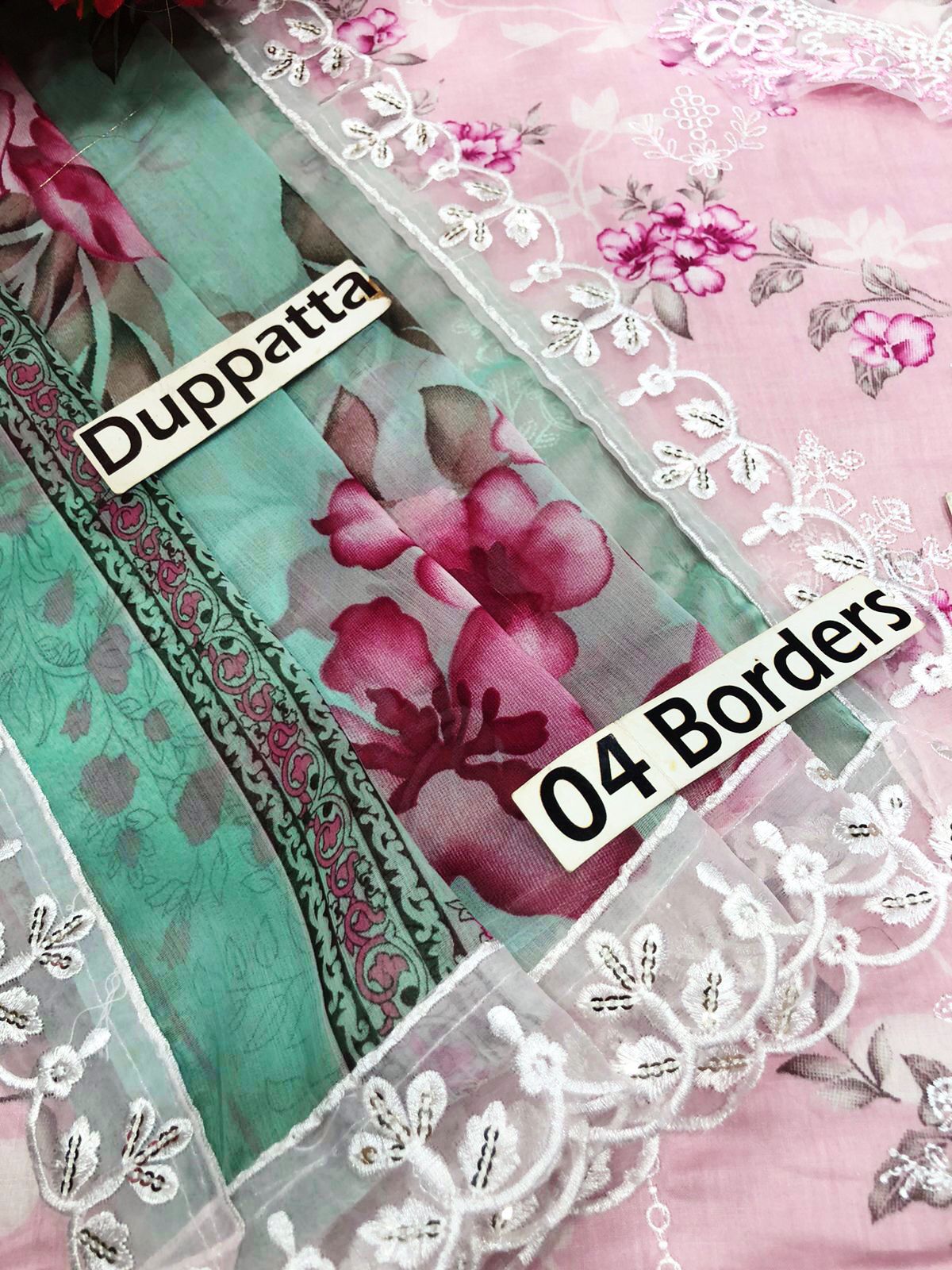 Neeshay PECHE Premium Pure Lawn With Chiffon Emb Duppata 26