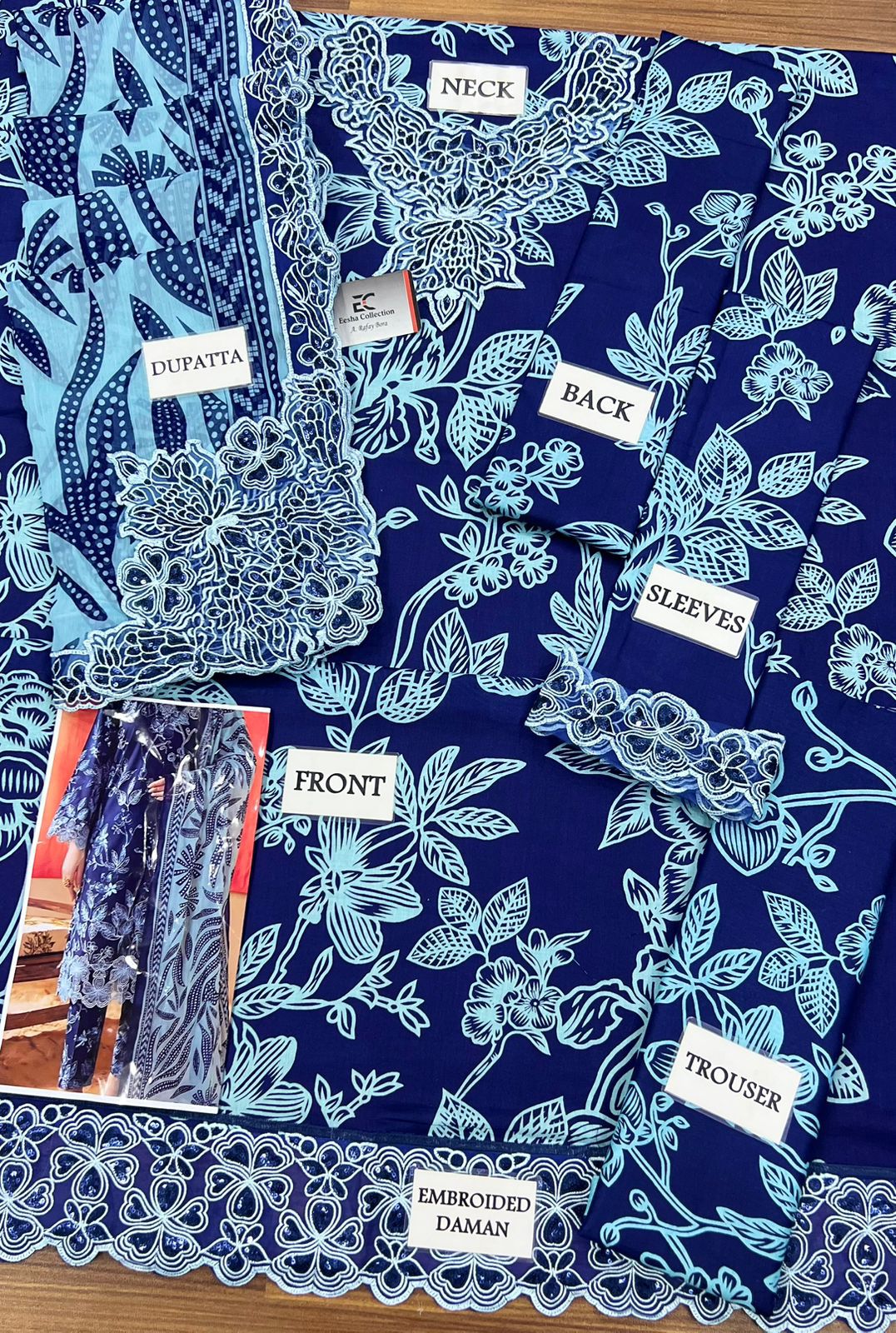 Nureh Np-465A Premium Pure Lawn With Chiffon Emb Duppata 26