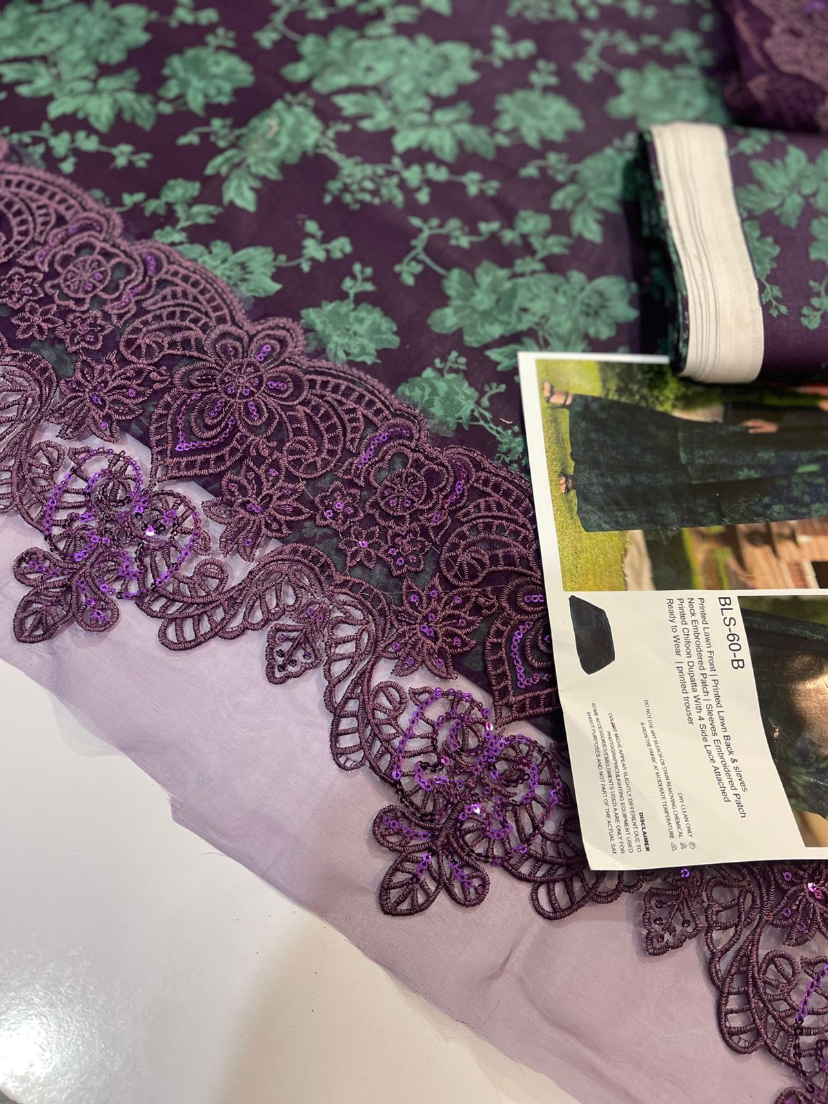 Mohagni A-297 Premium Pure Lawn With Chiffon Emb Duppata 26